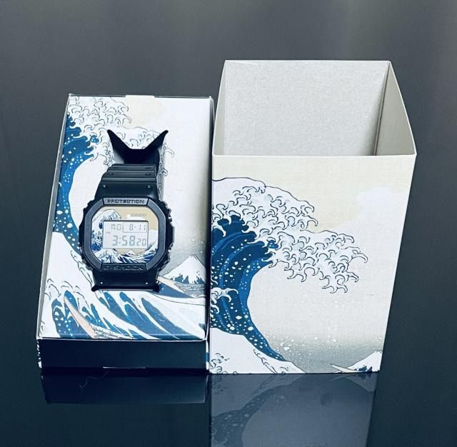 新品】CASIO カシオ DW-5600KHK24-1JR 葛飾北斎 神奈川沖浪裏 G-SHOCK