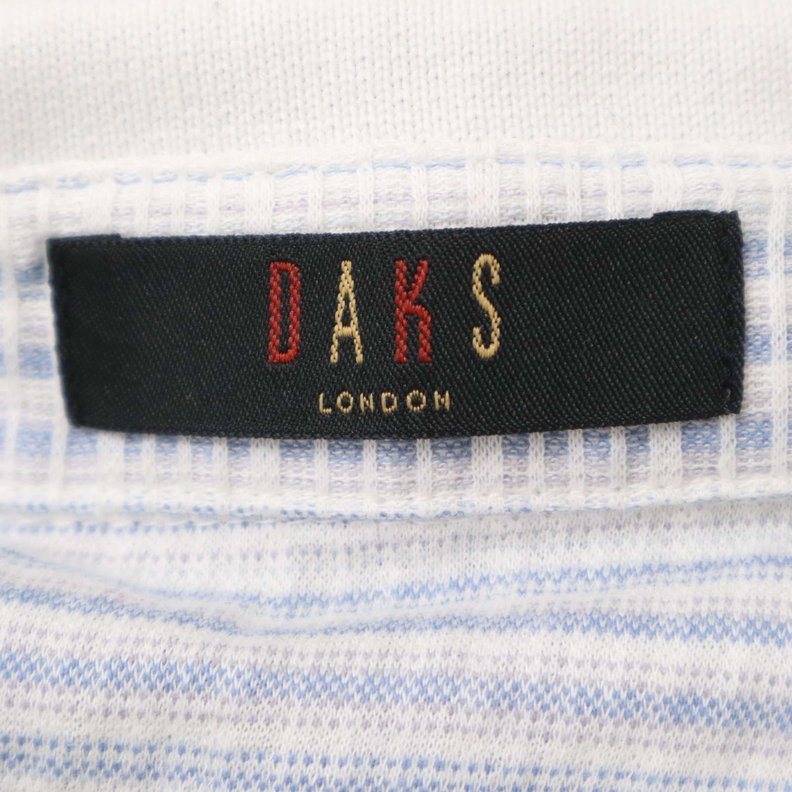 『美品』 DAKS ダックス　長袖ポロシャツ　ポロシャツ　メンズ　ロゴ刺繍 DAKS-GOLF ダックスゴルフ ダックスフント柄 犬 ドッグ dog 刺繍