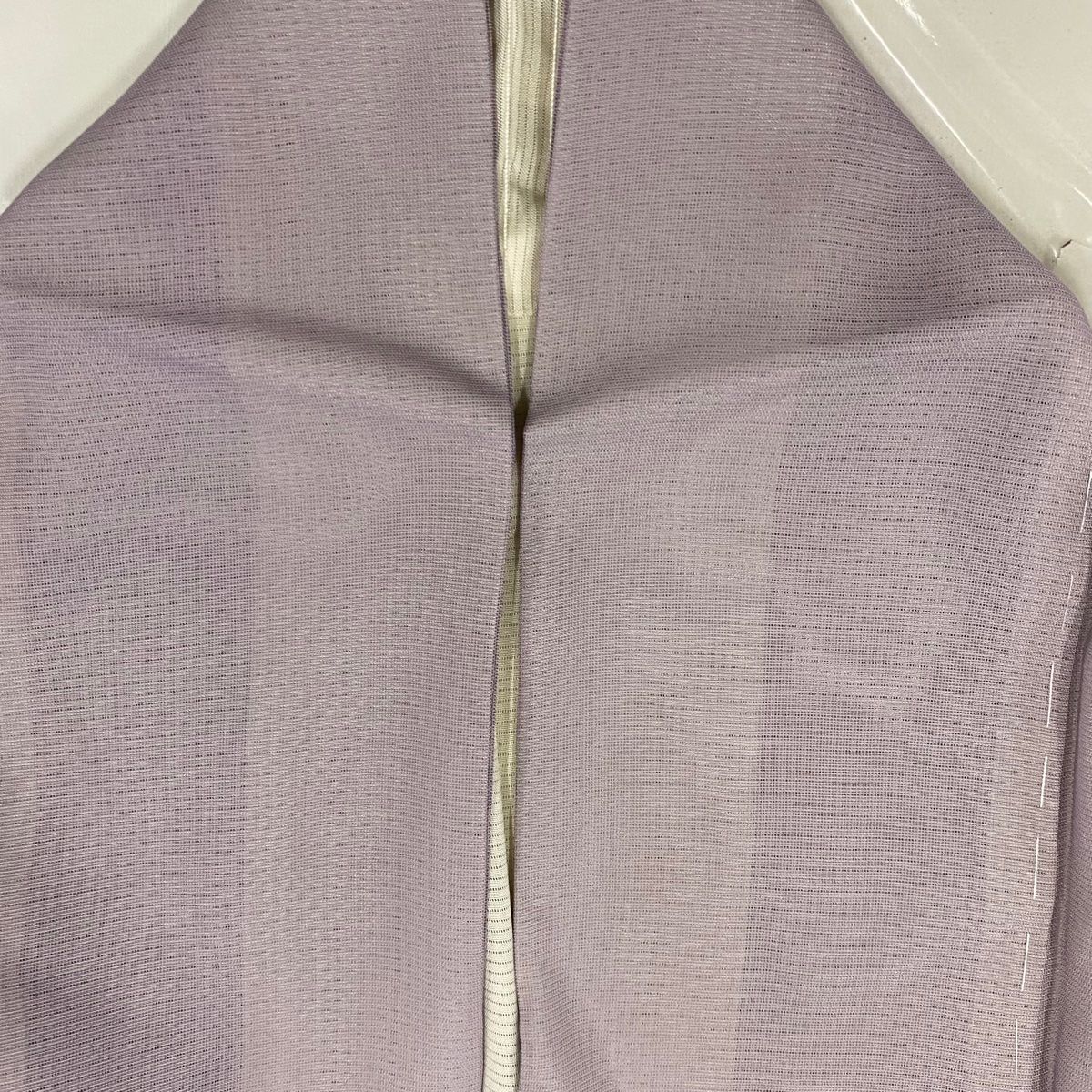 付下げ 身丈159cm 裄丈65.5cm M 紗絽袷 桔梗 萩 銀彩 薄紫 正絹 名品  