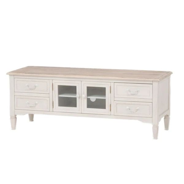 完成品 ヨーロピアン調 レトロ テレビ台 ホワイト アンティーク調 幅120cm