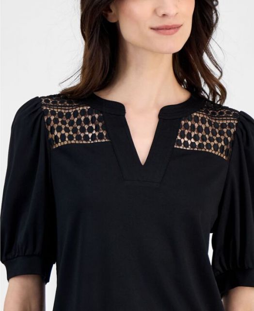 トップス Anne 送料無料】 アンクライン レディース シャツ トップス Women's Lace