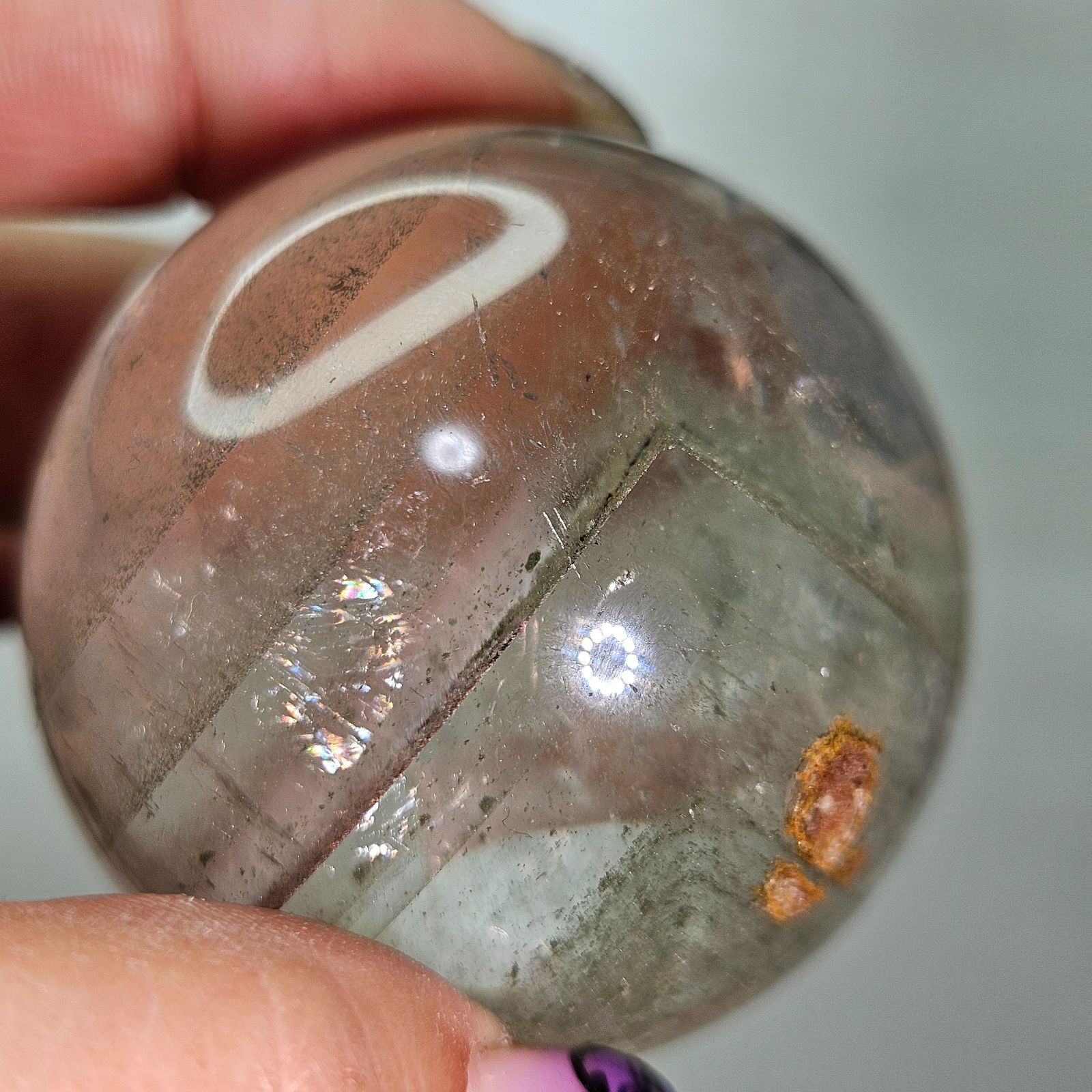 虹入りファントムガーデンクォーツ