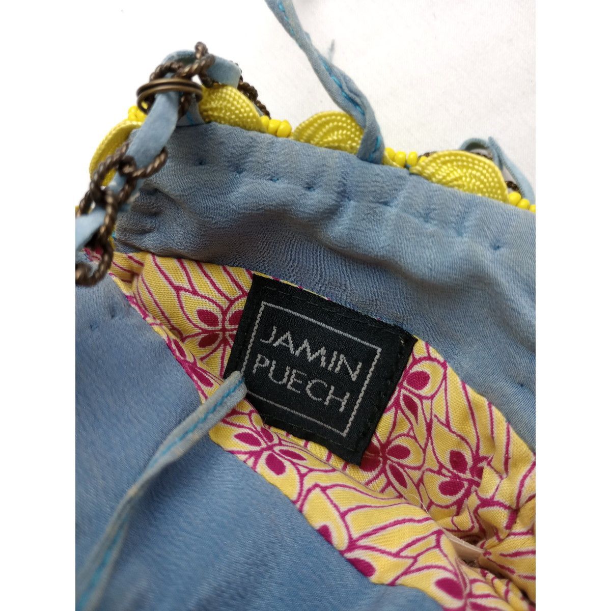Jamin Puech ジャマンピュエッシュ スパンコール パーティーバッグ 定価16480円 JAMIN PUECH ジャマン ピュエッシュ レモンイエロー