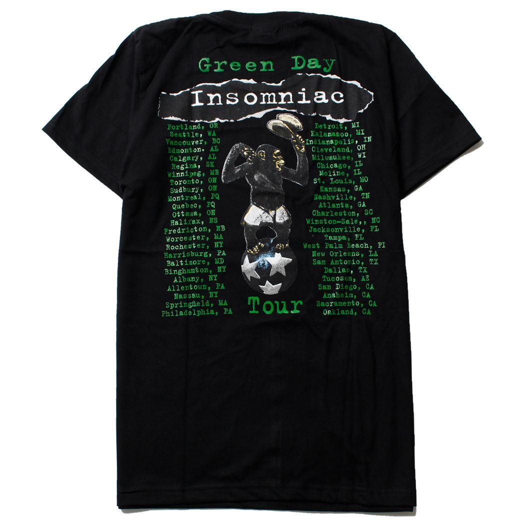 GREEN DAY insomniac ツアーバンドTシャツ　タグ千切れ　M？ GREEN DAY (グリーンデイ) Insomniac TOUR Tシャツ | MAD