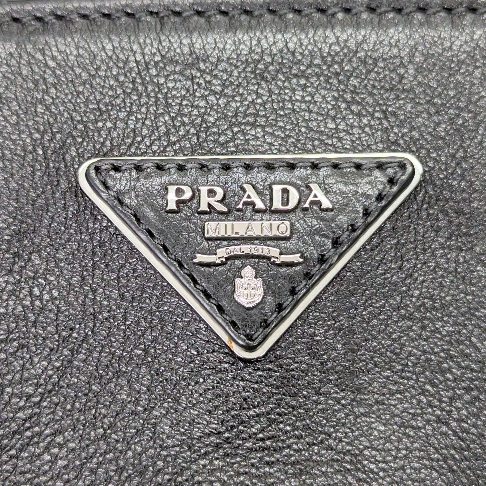 134 PRADA プラダ B2625O グラッセカーフ ２WAYトートバッグ スタッズ