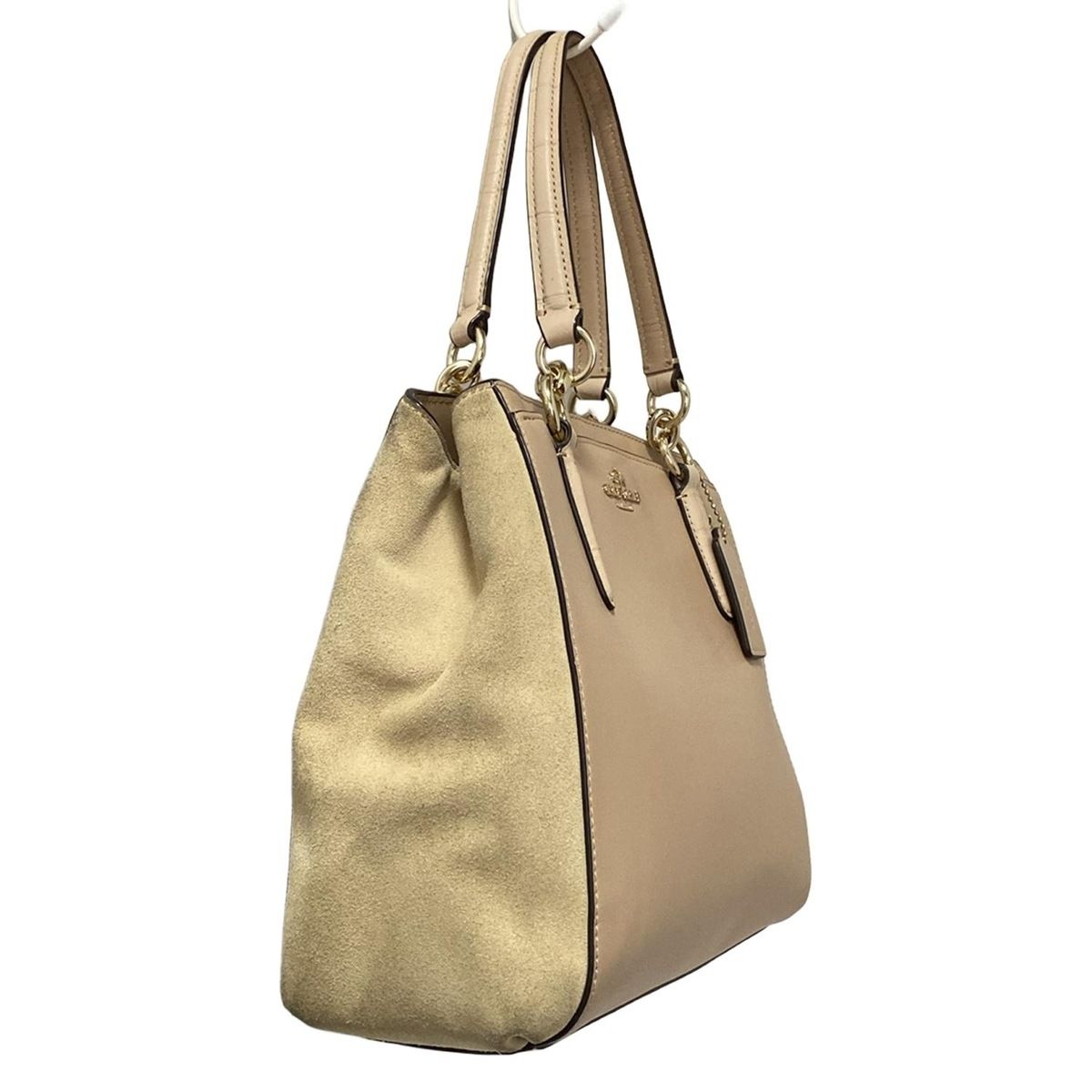【COACH】コーチ　ハンドバッグ　トートバッグ　ライトベージュ　新品 COACH コーチ ショルダーバッグ シグネチャー 2way ハンドバッグ