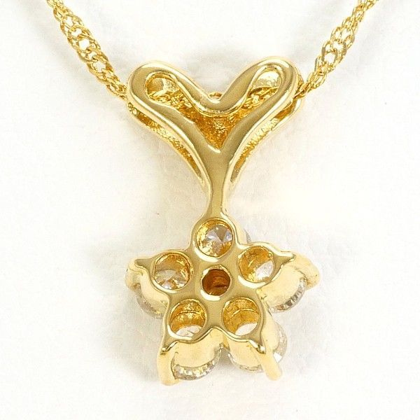K18YG ネックレス necklace ダイヤ 0.20 総重量約1.5g 約40cm FORTGASGNV_COM_BR