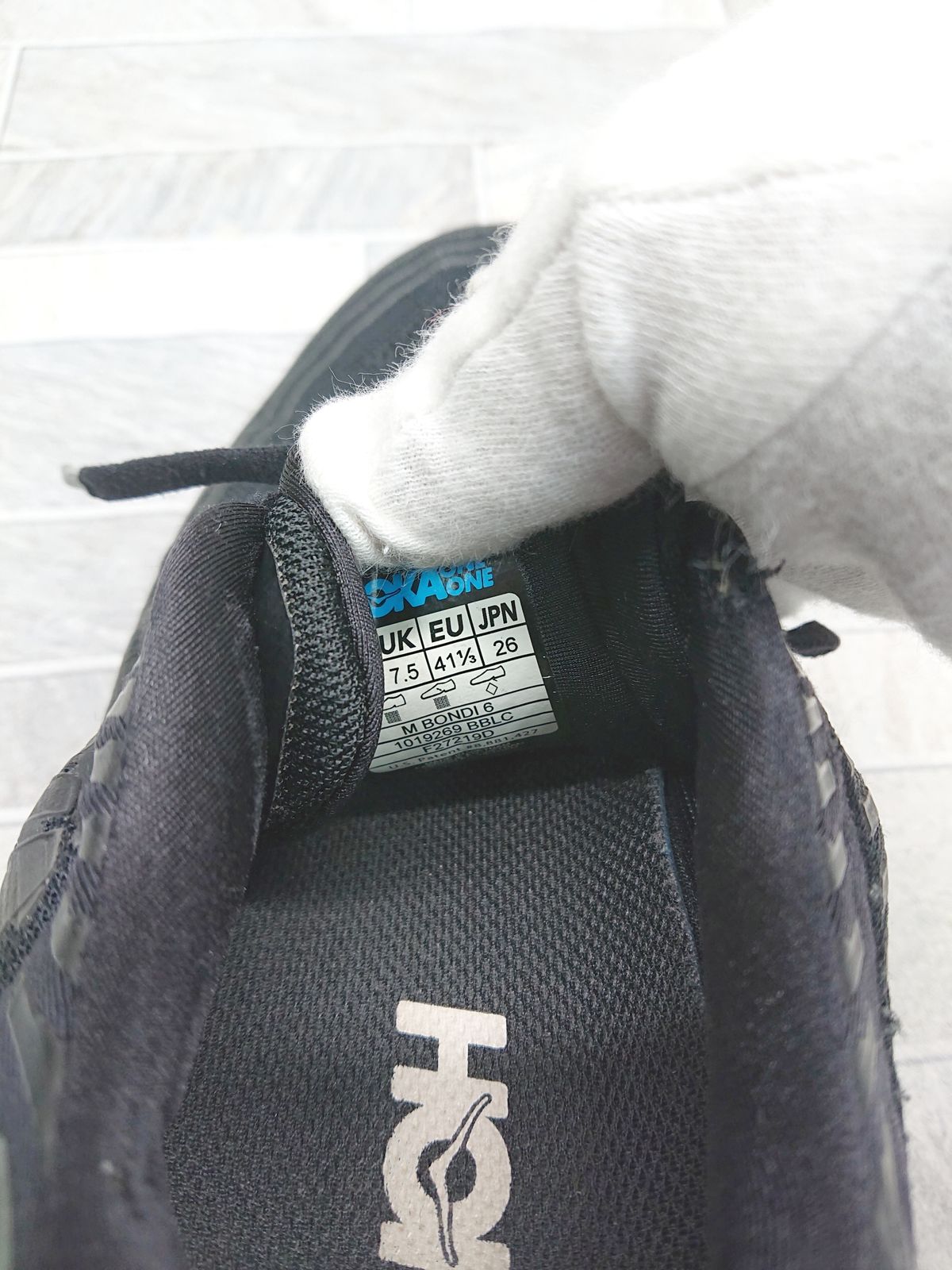 ◇ Θ HOKA ONE ONE ホカオネオネ スニーカー シューズ サイズ26.0㎝ ブラック メンズ P  【1409090018749】