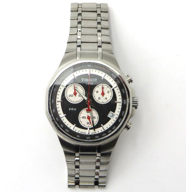 美品】 TISSOT PRX クロノグラフ腕時計 1853 T077417A クォーツ ...