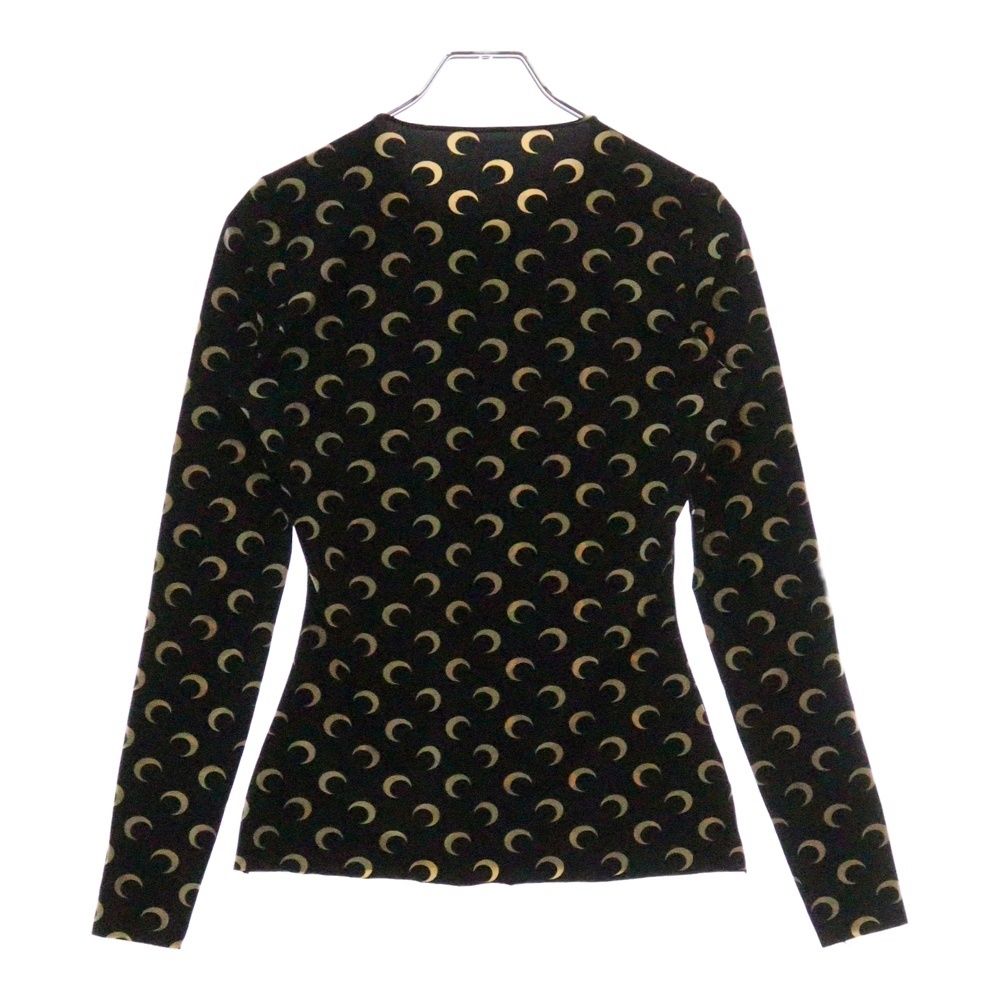 【MARINE SERRE】ムーンロゴトップス 長袖シャツ クルーネック MARINE SERRE Marine Serre マリーン セル カットソー Second