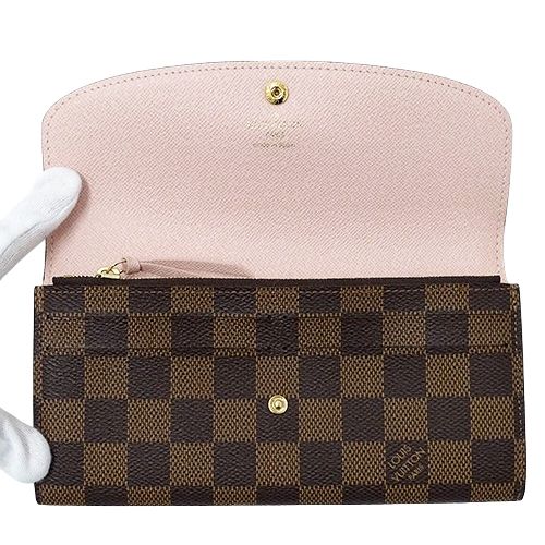 ルイ ヴィトン ポルトフォイユ エミリーローズバレリーヌブラウン・ピンク