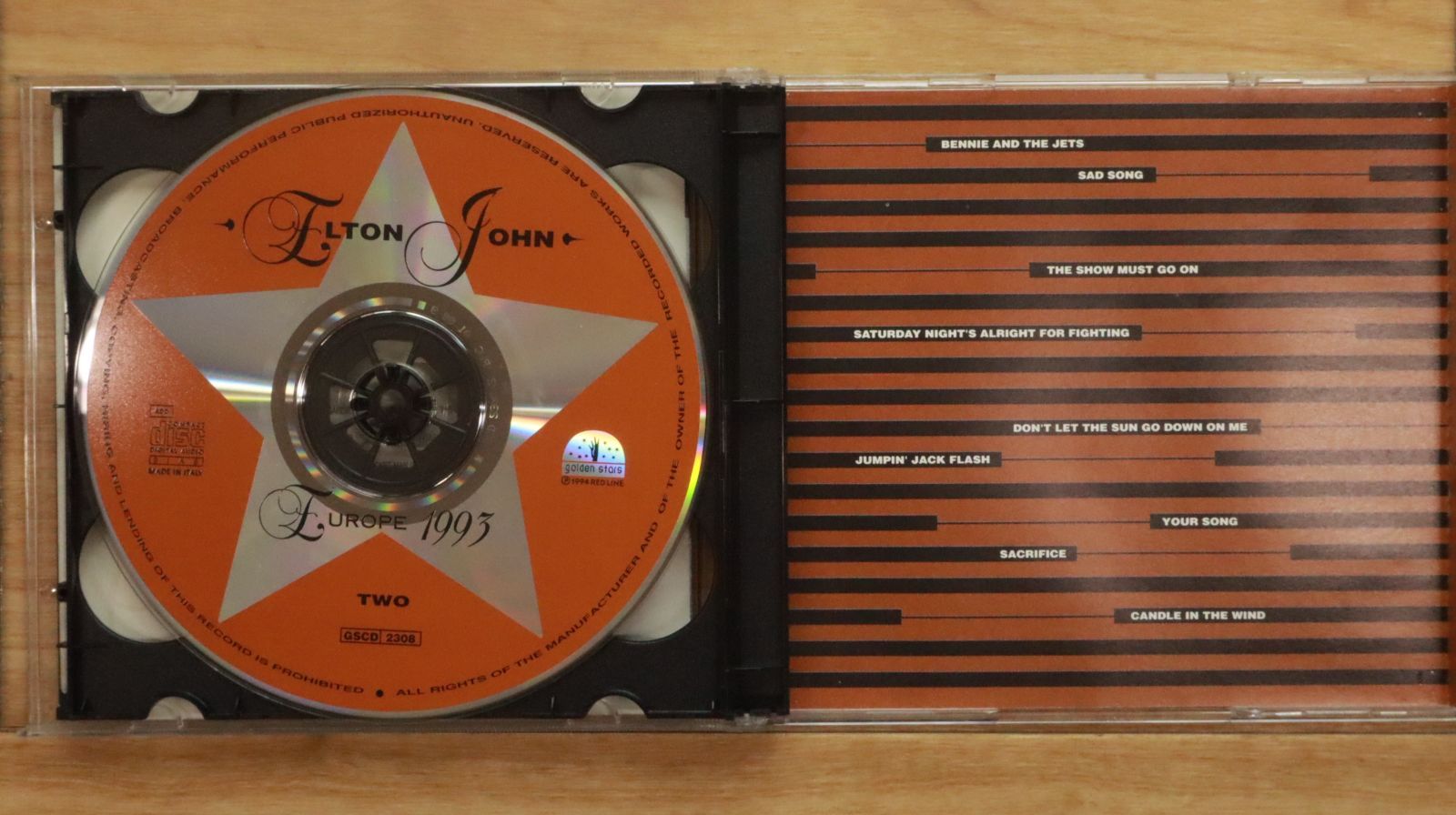 中古CD☆エルトン・ジョン/ELTON JOHN□ EUROPE 1995 【GSCD2308