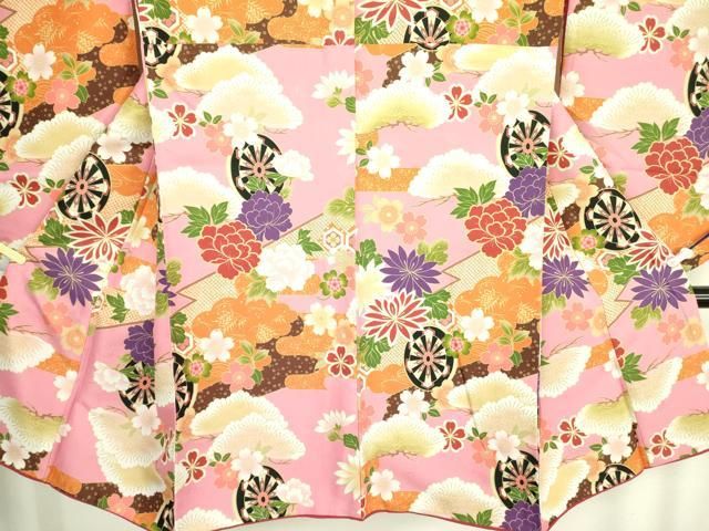 平和屋着物 小振袖 二尺袖 花車文 金彩 洗える着物 DAAX1968op WWW_MERCADOAVALIA_COM_BR