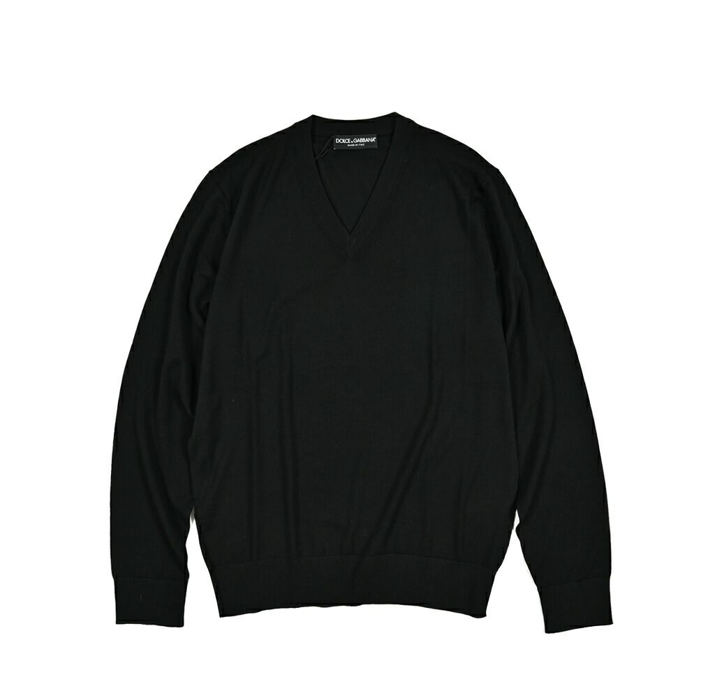 美品 ドルチェ&ガッバーナ Vネック リブ編み ニット ヴァージンウール DOLCE & GABBANA ドルチェ&ガッバーナ / ニットセーター Vネック