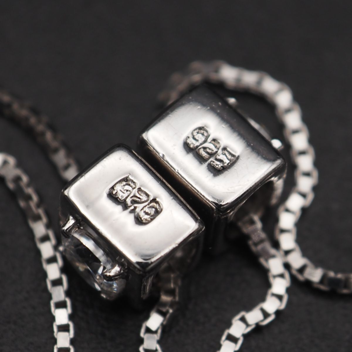 A069 ダイヤモンド風 SV925 ITALY刻印 ペンダント ネックレス