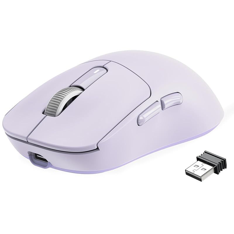 A.JAZZ x ATTACK SHARK X3 ゲーミングマウス 超軽量49g ワイヤレス2.4 G/Bluetooth/有線Type-C オリジナル位相PAW3395センサー 最高クラスの精度 26000DPI持ち DIY 持ち運びに便利 TTCエンコ 0