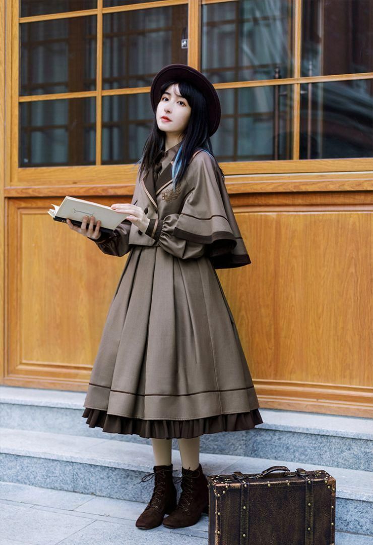 LT-467 学院風 復古 かわいい ワンピース lolita 森ガール コスプレ衣装 キャラクター衣装 衣装 仮装 レディース 可愛 日系女子中高生 学園祭 文化祭 雰囲気 お呼ばれ イベント 大人 舞台 新年会