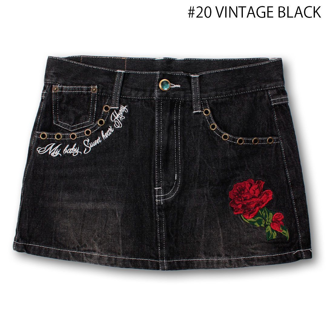 キャンディー ガルフィー Candy Galfy GAL薔薇デニムミニ ミニスカート152074 ギャル コギャル 25SS TGC ヤンキー GULLKHAN_COM