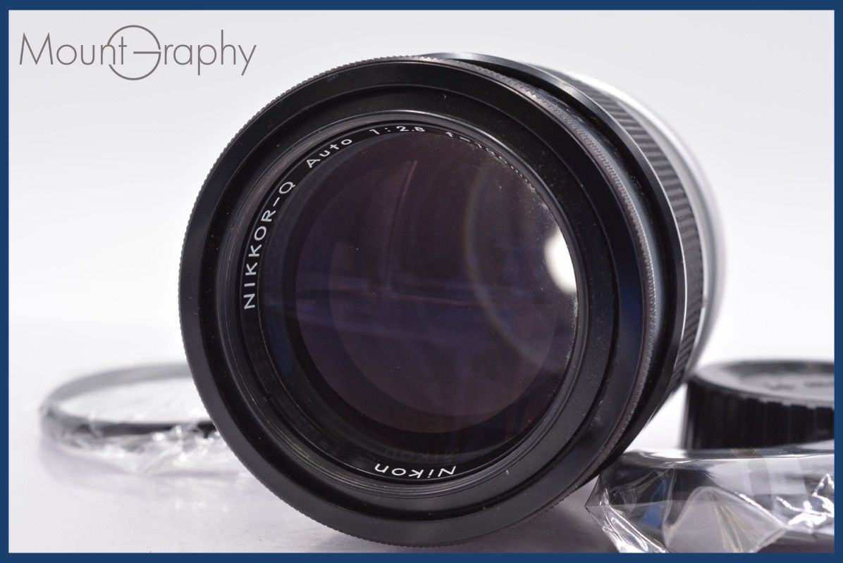 ニコン Nikon NIKKOR-Q Auto 135mm F2.8 非Ai 前後キャップ-レンズフィルター付 完動 同梱可 mj5078