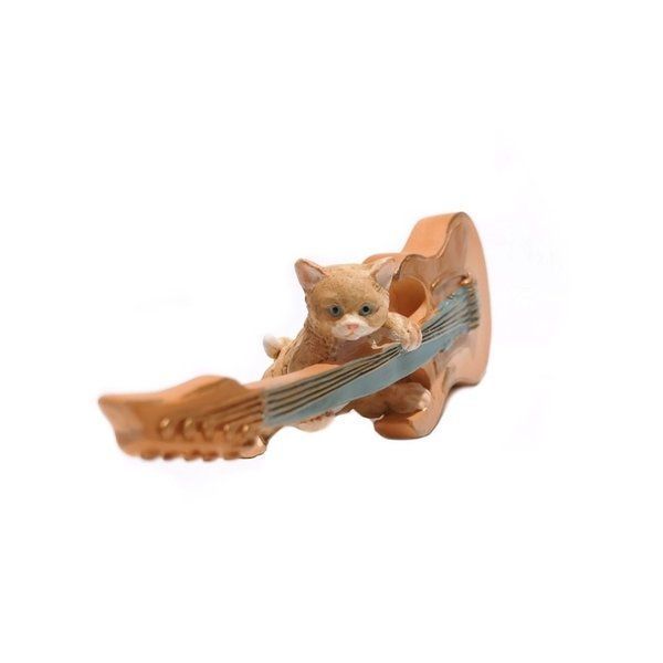 ギター猫 エレキギター ミュージシャン 猫雑貨 ミニチュア