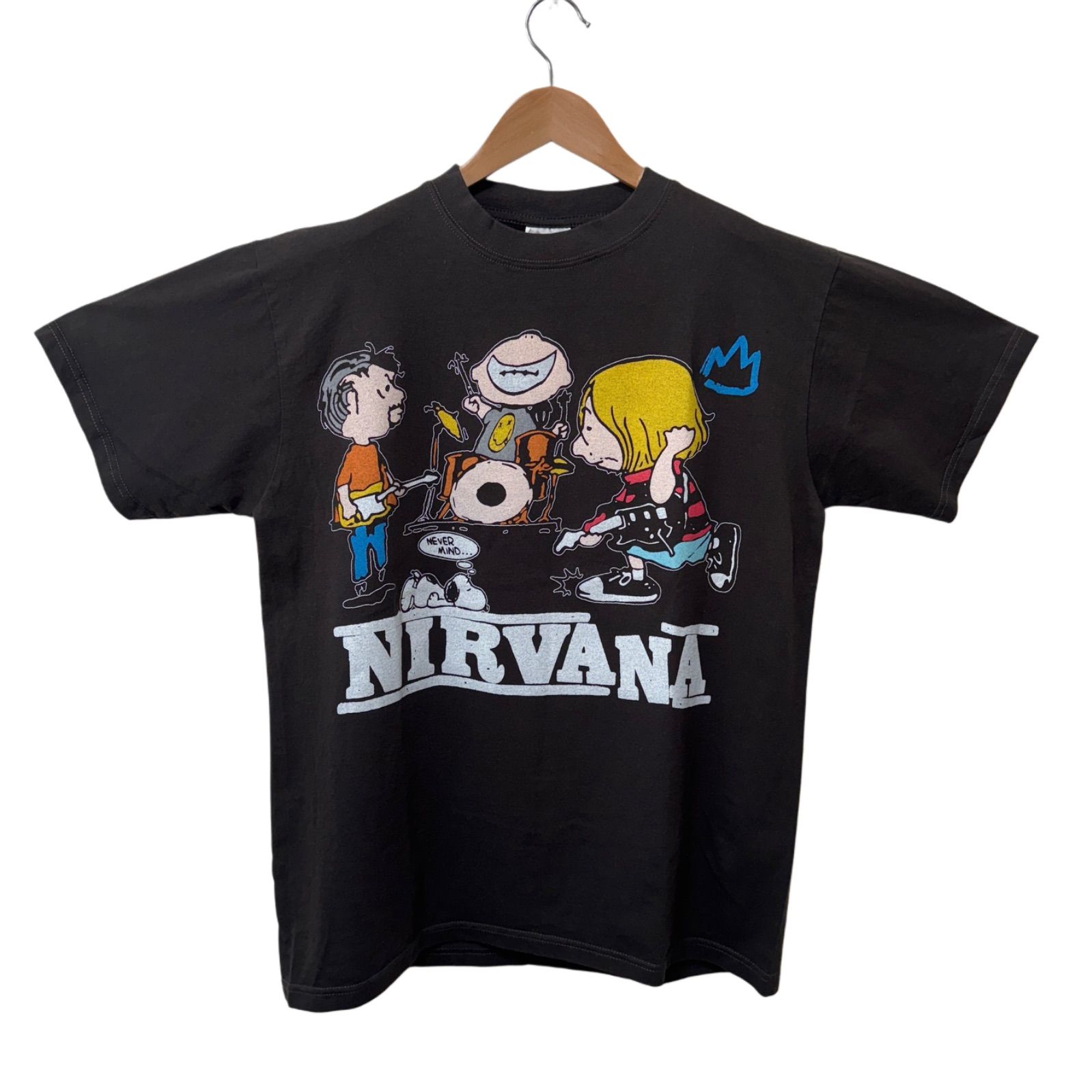 ニルヴァーナ スヌーピー Tシャツ Lサイズ ブラック 90s 00s