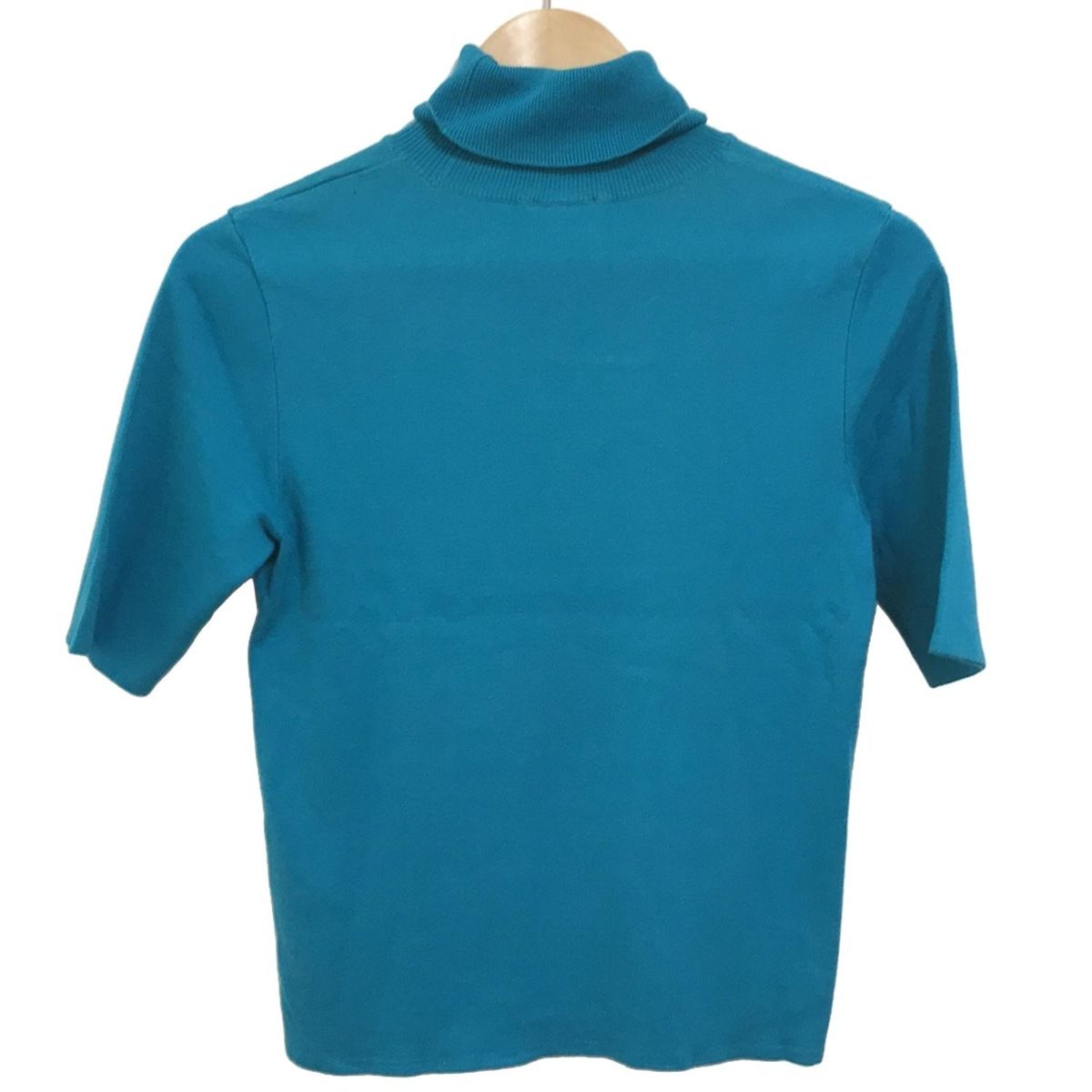 Lacoste ラコステ 半袖セーター サイズ40 M レディース - ブルー タートルネック