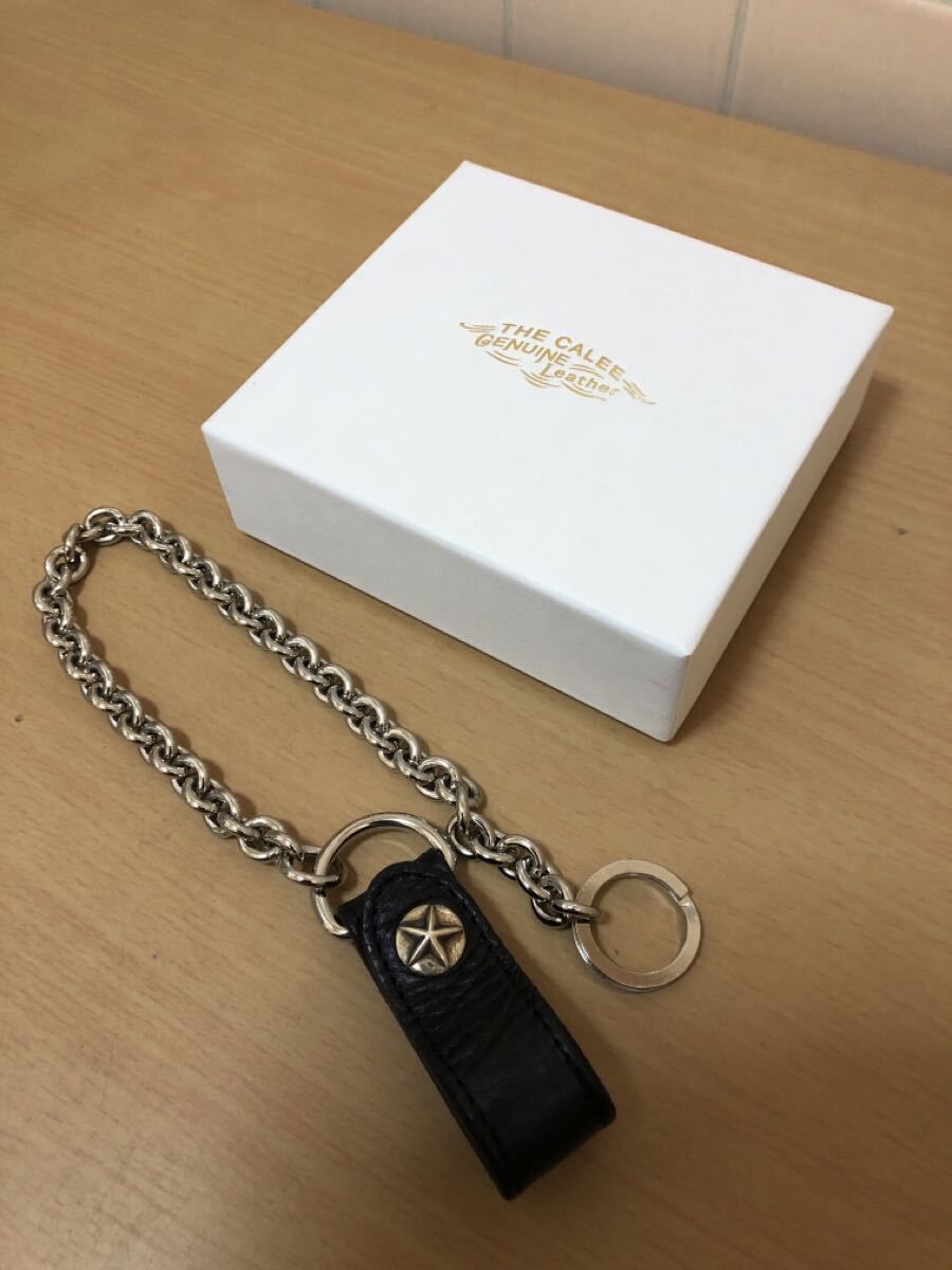 福岡 CALEE キャリー SILVER STAR CONCHO LEATHER WALLET CHAIN シルバースターコンチョ ウォレットチェーン CL-25SS005LE EX FK