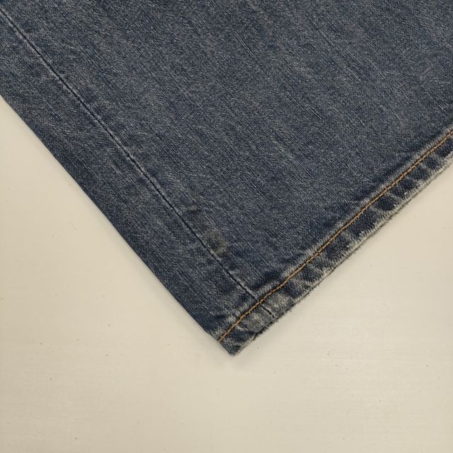 5122【極美品】45R おこめデニムのシャルロットパンツ　ワイドパンツ 45R/45rpm おこめデニムのシャルロットパンツ（加工） 定価30800