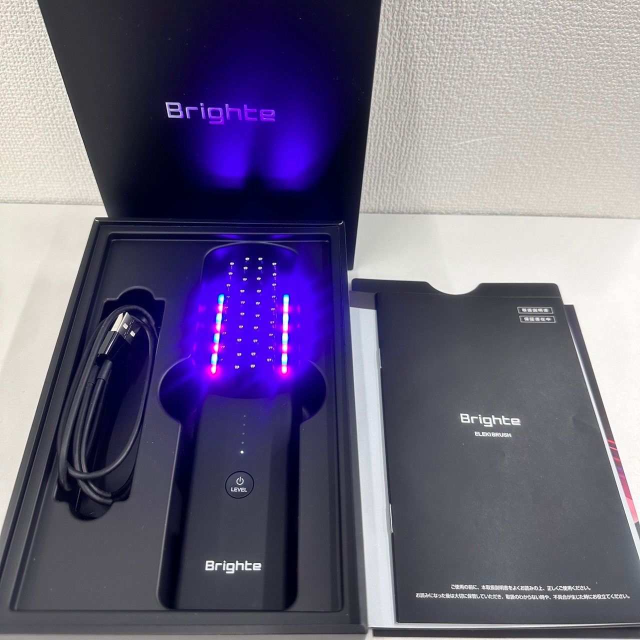 【美品】Brighte ブライト ELEKI BRUSH エレキブラシ ブラシ型美顔器
