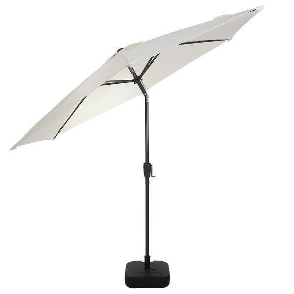 ガーデンパラソル 270cm 角度調節 ベースセット 撥水 UVカット 日よけ 大型 ハンドル開閉 parasolm706 ホワイト