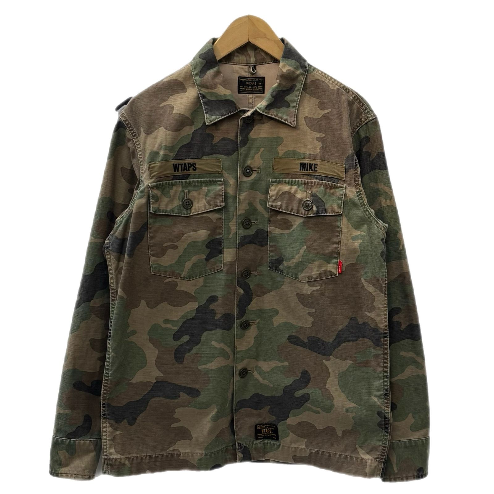 ダブルタップス W)taps BUDS LS 02 SHIRTミリタリーシャツジャケット