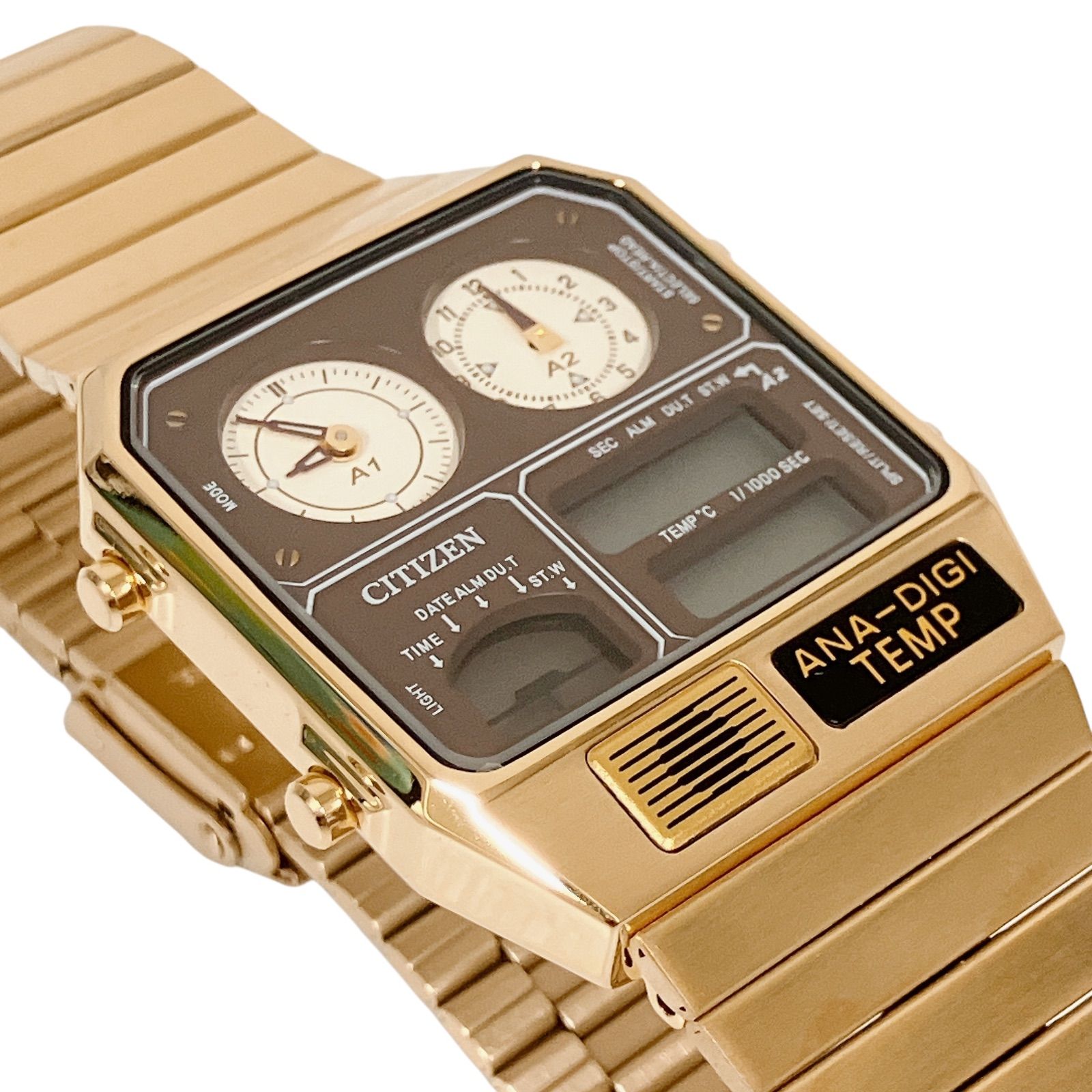 CITIZEN レコードレーベル アナデジ テンプ 腕時計 ゴールド CITIZEN シチズン 腕時計 citizen メンズ 時計 シチズン