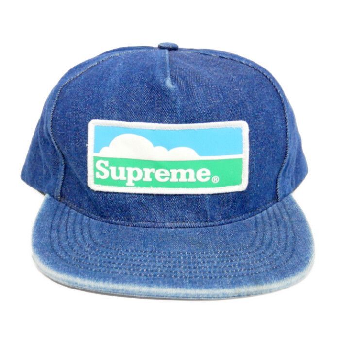 Supreme 国内正規 18AW 18FW Horizon Denim 5-Panel Cap 5パネルキャップ デニムキャップ Blue ブルー 青 Free