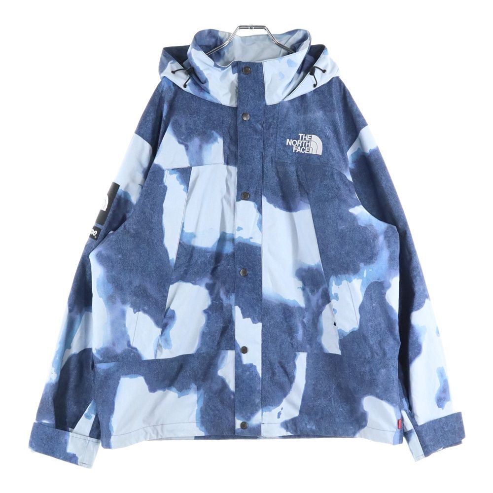 SUPREME シュプリーム 21AW ×The North Face Bleached Denim Print Mountain Jacket ザ ノース フェイス ブリーチド デニム プリント マウンテン ジャケット ブルー NP521001
