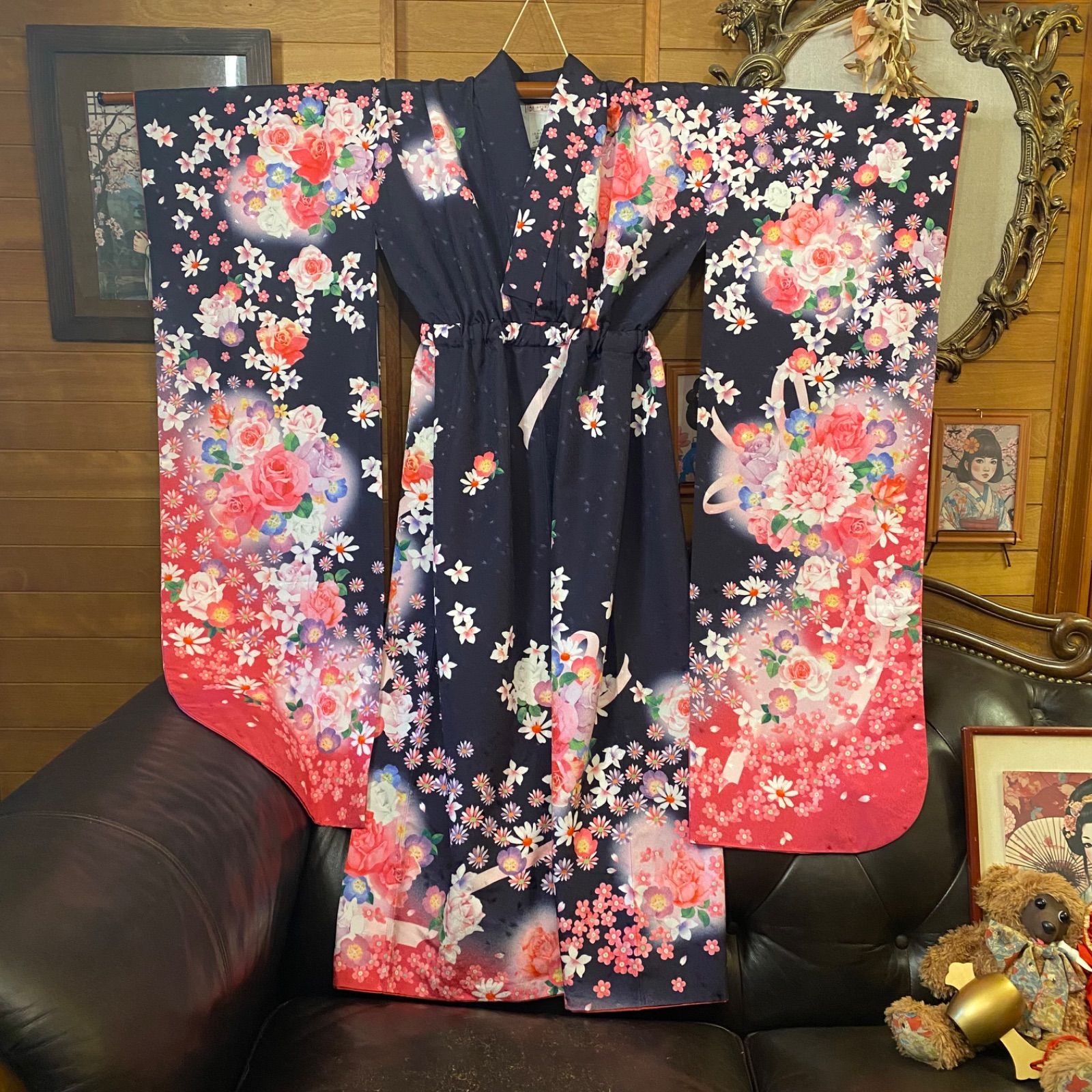 振袖フルセット 身丈165.5裄68.5 豪華振袖 金彩 熨斗花蝶文 逸品 名品 振袖フルセット 身丈165.5裄68.5 豪華振袖 金彩 熨斗花蝶文 逸品 名品