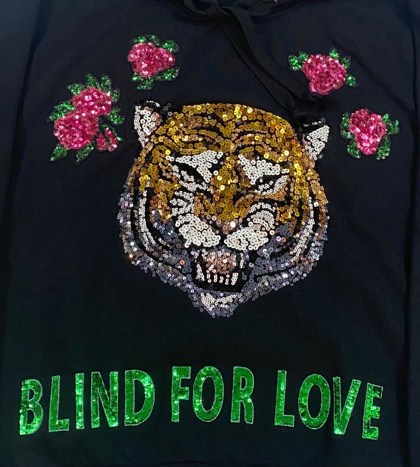 GUCCI グッチ スパンコール パーカー タイガー フーディ トップス