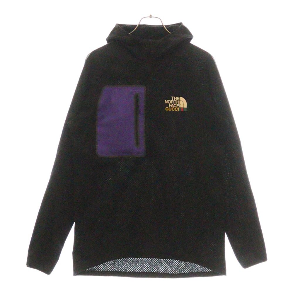 GUCCI グッチ 22SS×THE NORTH FACE ノースフェイス テクニカルジャージープルオーバーブルゾン ブラック 663909 ZM0C1