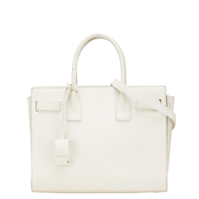 サンローラン サックドジュール ハンドバッグ ショルダーバッグ 2WAY ホワイト レザー レディース SAINT LAURENT 1-0207921