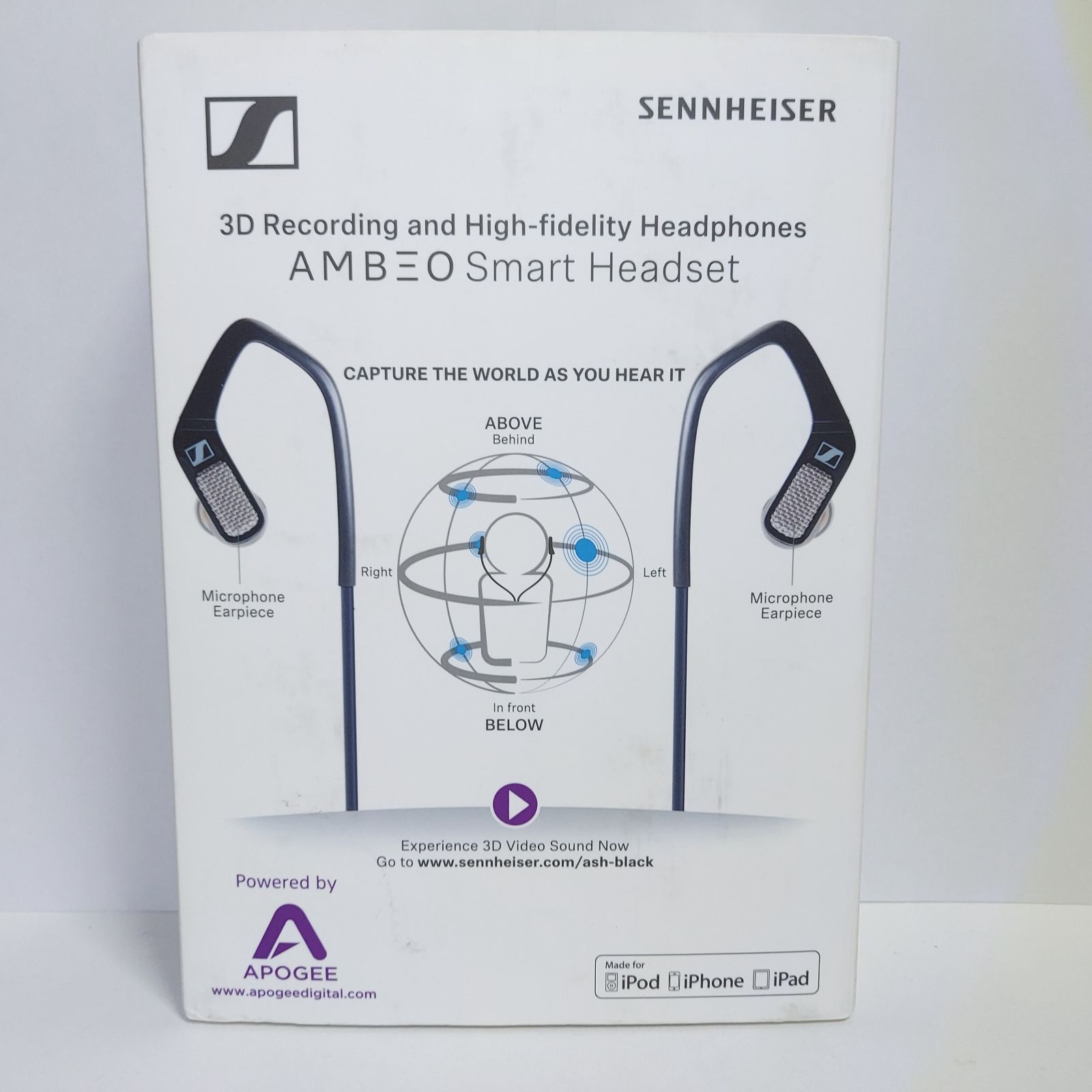 Sennheiser AMBEO スマートヘッドセット (iOS) - 両耳オーディオ付きインイヤーヘッドホン - アクティブノイズキャン