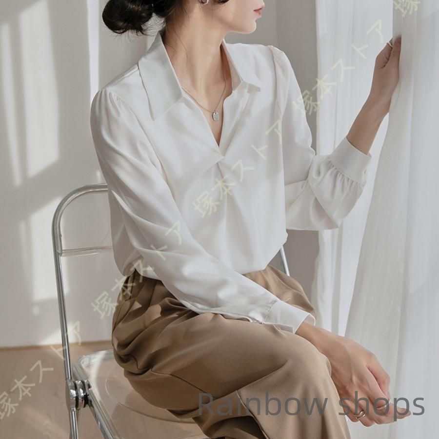 新品未使用】ブラウス スーツ インナー 袖ボタン クールビズ  