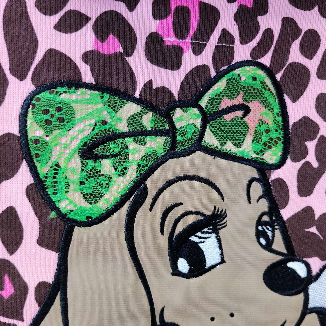 キャンディガルフィー パーカー L ピンク ヒョウ柄 ファー オーバー 