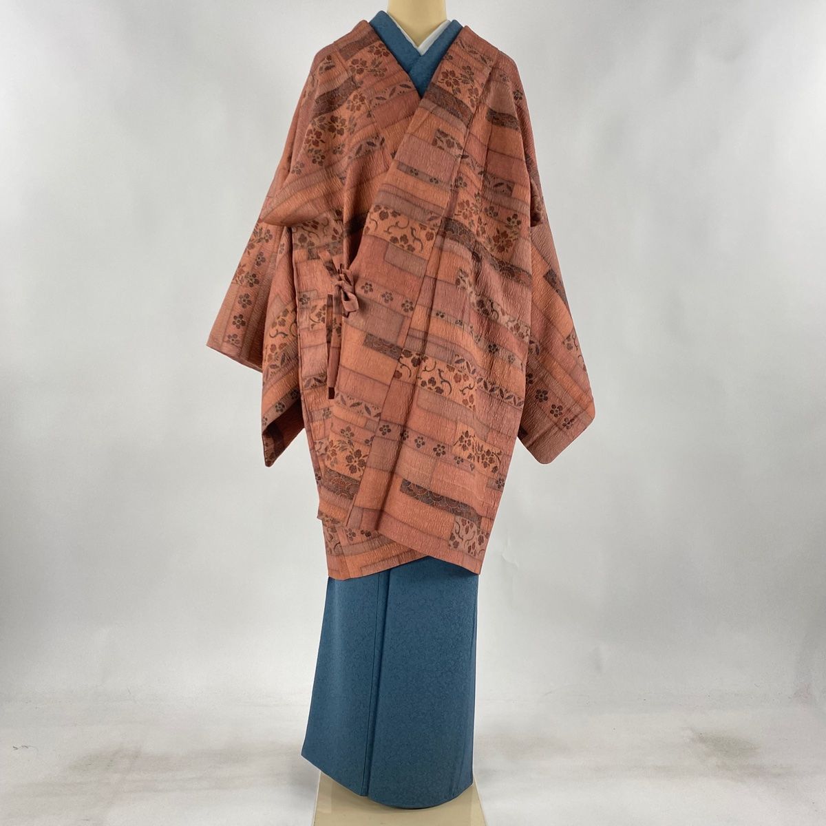未使用近い 美品 京都せき呉服店 着物専門店 袷 正絹 道中着