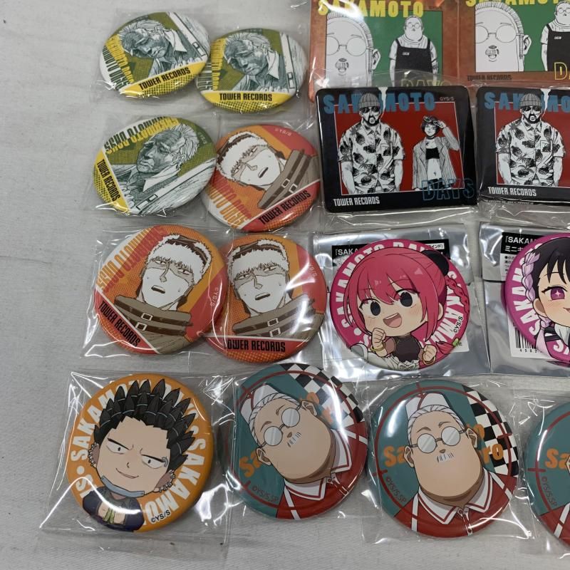 中古】サカモトデイズ アクリルキーホルダー 缶バッジ 35個