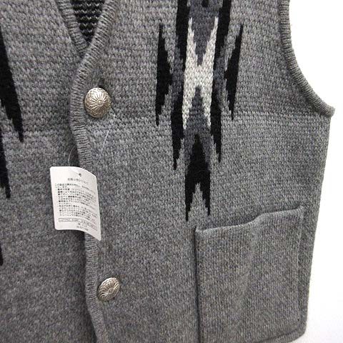 ♥品 ジオトロワーク Geo TROWARK チマヨ柄 ニット ベスト 2025AW グレー S USTAUSTRALIA_COM_AU