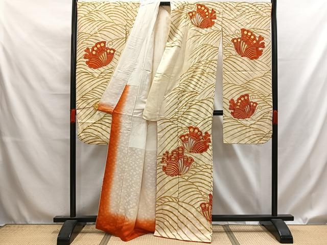 平和屋着物●豪華振袖・長襦袢セット　絞り　椿　正絹　逸品　CAAW8761yc 平和屋着物○豪華振袖・長襦袢セット 絞り 椿 正絹 逸品 CAAW8761yc