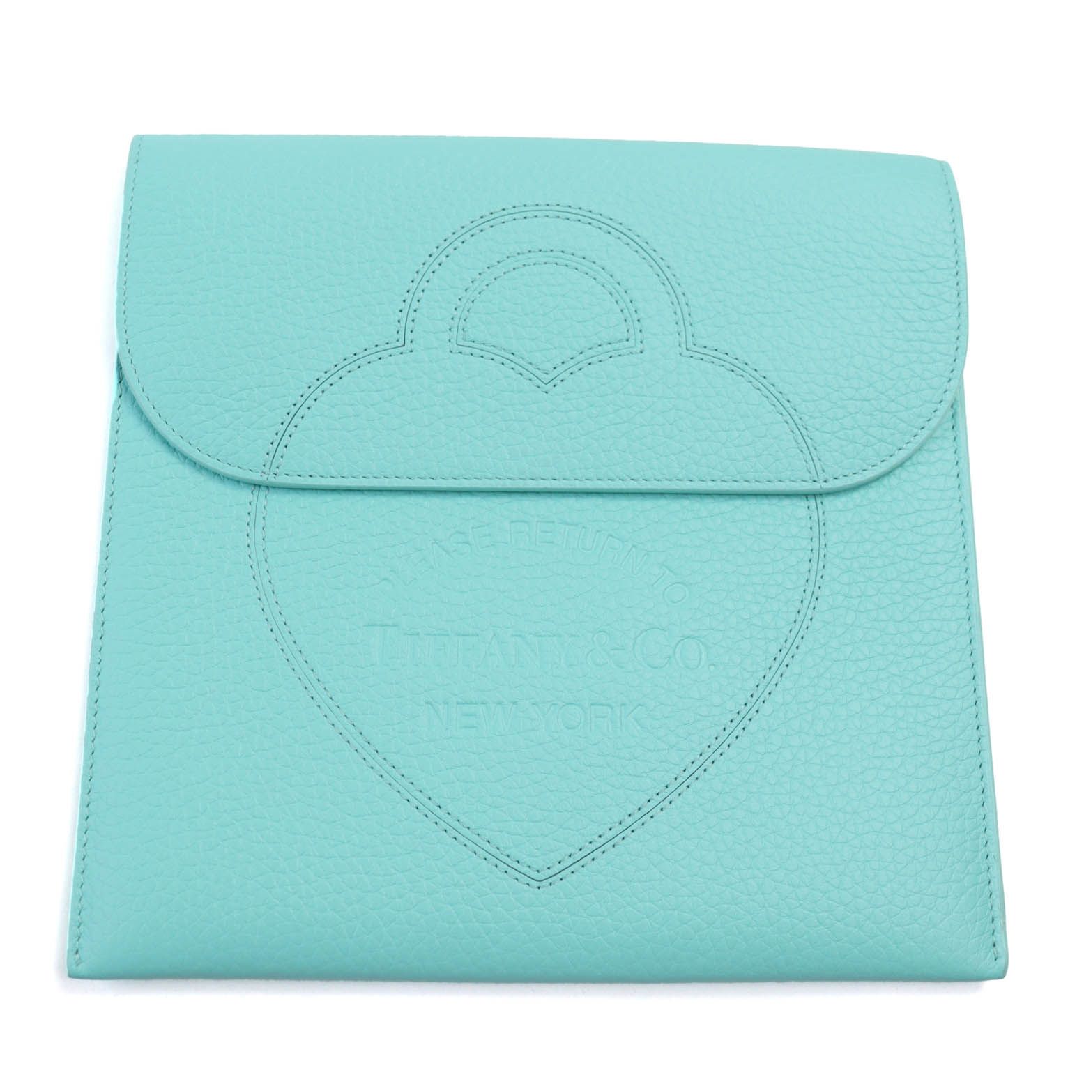 TIFFANY-Co. ティファニー リターントゥティファニー レザー ポーチ ティファニーブルー 箱 保存袋付き イタリア製 レディース