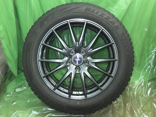 ②新品ＶＲＸ２スタッドレスタイヤ・中古美品ウェッズＶＥＬＢＡアルミセット 中古】BRIDGESTONE スタッドレス weds VELVA 18インチ ブリヂストン