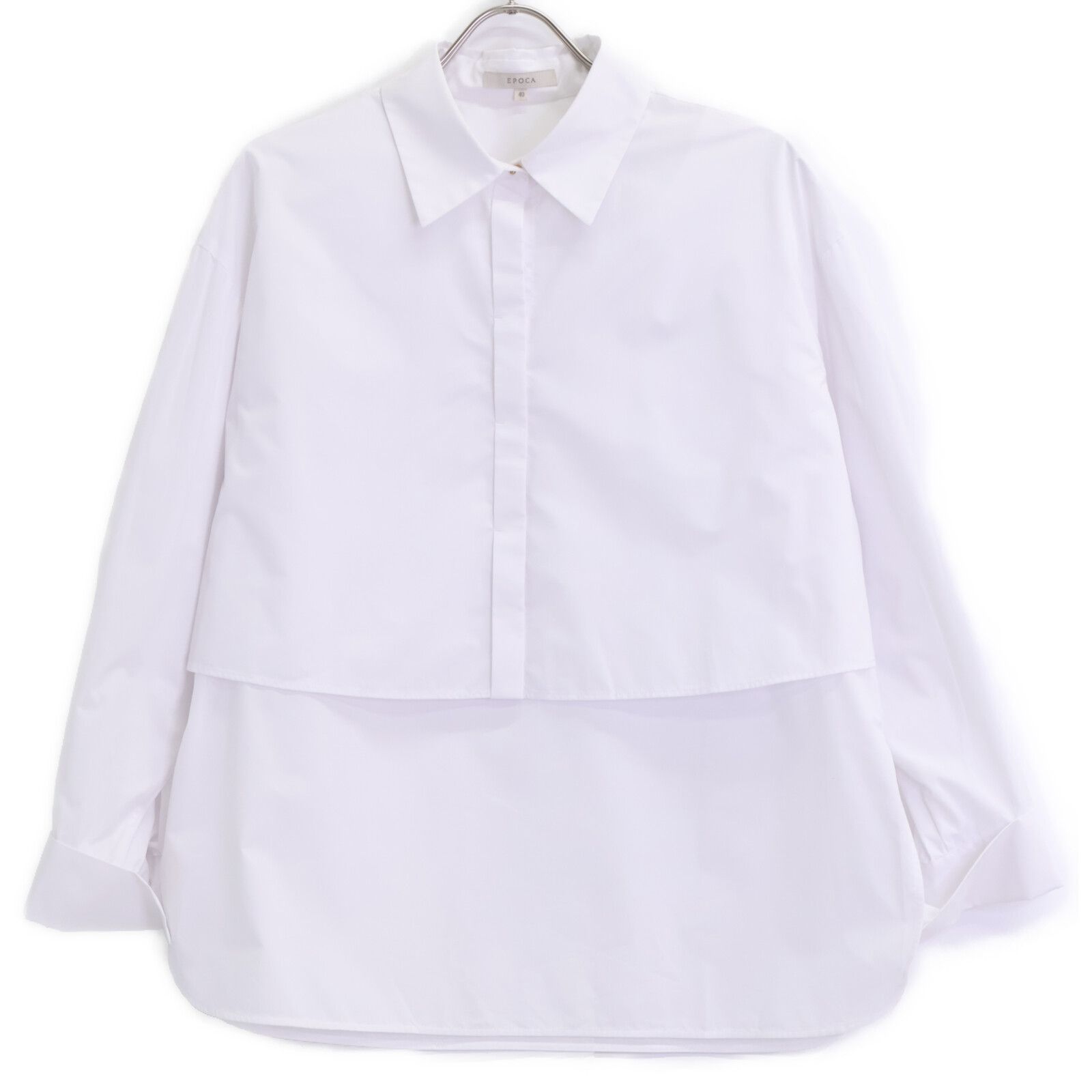 EPOCA エポカ ﾎﾜｲﾄ ｺｯﾄﾝ ｿﾌﾄﾀｲﾌﾟﾗｲﾀｰ ﾚｲﾔｰﾄﾞｼｬﾂ 40