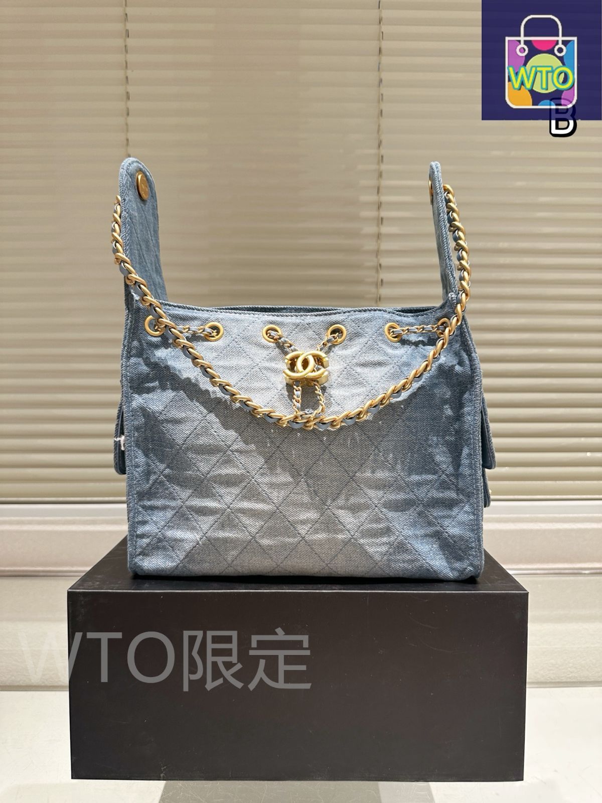 今日特価】Chanel シャネル 25sライトブルーデニムホボシリーズ