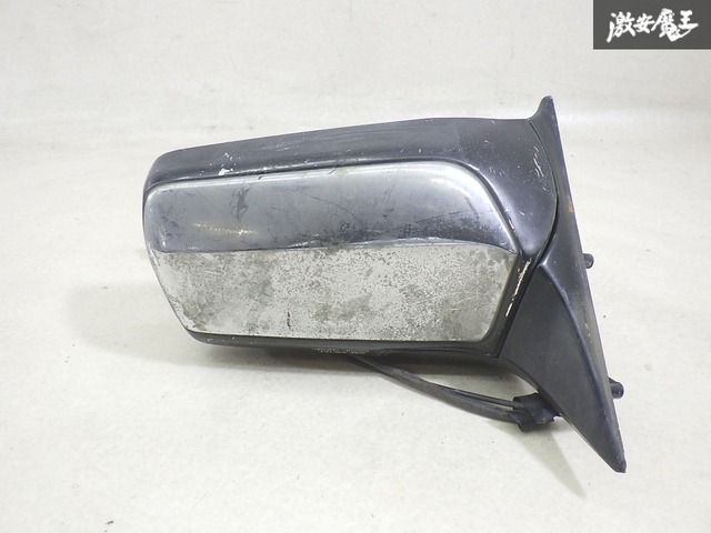 【ミラー調整動作OK ストア出品】 トヨタ 純正 GX71 マーク2 ドアミラー 片側のみ IKI 8063 メッキ 黒素地 3ピン 手動格納 棚13-2